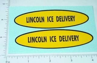 lincoln ice delivery truck 3 75 oval stickers ln 020