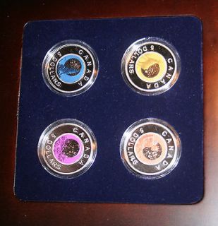   2012 5$ Sterling Silver and Niobium Coins   Full Moon Series (4 Coins