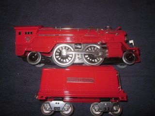 FRANKS ROUNDHOUSE LIONEL MTH 385E STANDARD GAUGE RED STEAM LOCO 1 OF 
