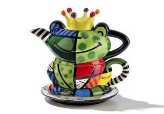 romero britto teapot tea for one frog 
