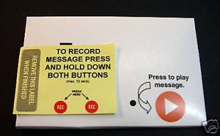 RECORDABLE Stick On Tags Speaking Device Chip Voicebox