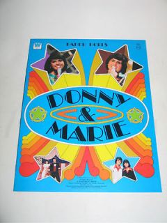 Newly listed MINT NOS 1977 DONNY & MARIE OSMOND PAPER DOLLS WHITMAN