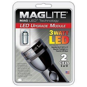 maglite led upgrade module 3 watt 2 cell c or