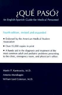  Spanish Guide for Medical Personnel by Antonio Mondragon, Martin P 