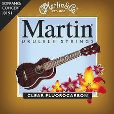 Martin M600 Clear Fluorocarbon Soprano/Concer​t Ukulele Strings 