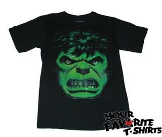 Licensed Marvel Comics The Incredible Hulk Big Angry Face Adult Shirt 
