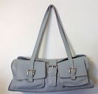 carla mancini powder blue leather purse satchel handbag quick look