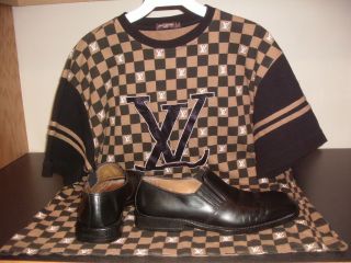 Louis Vuitton Dress Moccasin Loafers SZ.8 Men Made In Italy 100% 