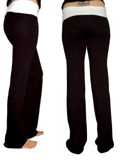   Contrast waist band Foldover full length Comfy Yoga/Lounge Pants