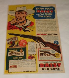 1950 daisy red ryder bb gun ad page earn your