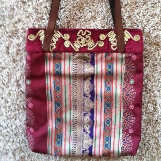 lucky brand chic hobo multi colored tote bag $ 50
