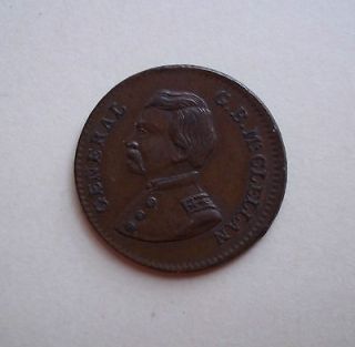 general mcclellan civil war token  135 00