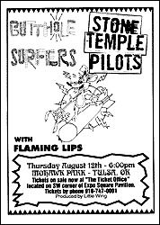stone temple pilots butthole surfers 93 concert poster time left