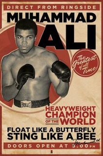 mohammed ali vintage boxing poster new from united kingdom time