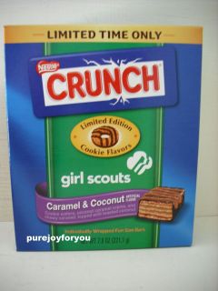   Pack of Nestle Crunch Girl Scouts CARAMEL & COCONUT Cookie Bars*FRESH