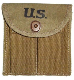 US WWII M1 Carbine Magazine Stock Pouch MARKED   Reproduction MLT EHS