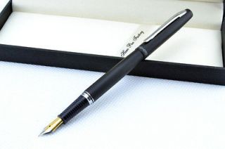 NEW HERO Fountain Pens 399E Black steel medium Nib point Fountain Pen
