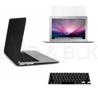 in 1 Black Hard Case for Macbook Air 13 + Keyboard Cover + LED 