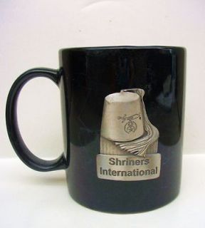 Shriners International Masonic Freemasonry Coffee Mug Marbleized Fez 