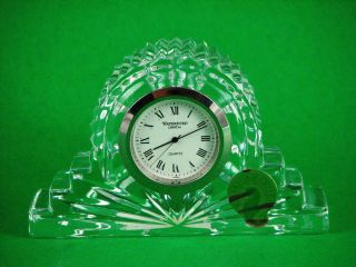 waterford crystal cottage mantle clock new in box  75 00 