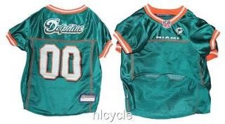 MIAMI DOLPHINS NFL MESH Pet Dog TEAL JERSEY has NFL PATCH XS S M L