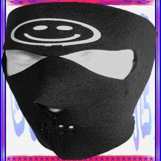 Ski Warm New Smoking Smiley Black Reversiable Neoprene Full Face Mask