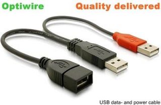 usb dual power y cable lead 2 x type a male to 1 x type a female 22 