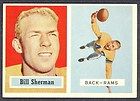 1957 TOPPS FOOTBALL 58 BILL SHERMAN NM LOS ANGELS L A RAMS CARD