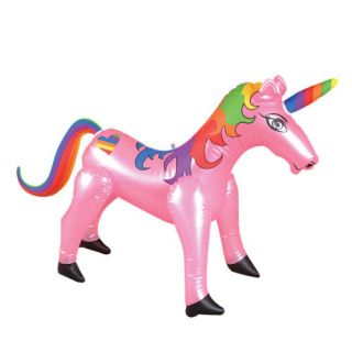 24 INFLATABLE PINK MAGICAL UNICORN ANIMAL BLOW UP INFLATE TOY PARTY 