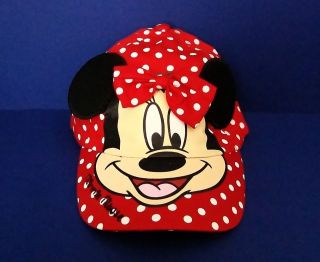   Minnie Mouse Red Polka Dot w/Ears Adjustable Girls Youth Cap/Hat MM001
