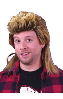 1980 s mullet costume wig color brown