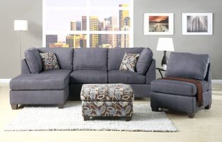 Sectional Sofa 2 pcs Sectional Couch in Microfiber Sectional sofas in 