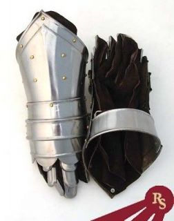 Newly listed KNIGHT GAUNTLETS   Steel and Leather   MEDIEVAL COSTUME