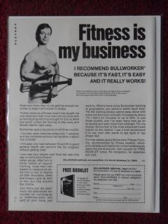 1976 Print Ad Bullworker Bodybuilding Machine Muscles ~ Fitness is my 