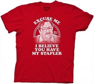 Office Space I Believe You Have My Stapler TV Funny Adult Large T 