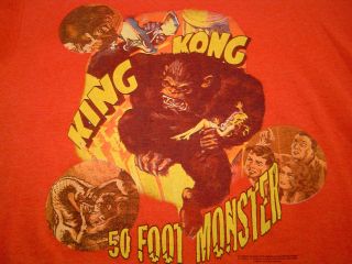 Rad KING KONG T Shirt Size M/Monster Movie Poster/Gorilla Punk/Emo 