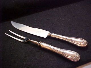 PRUNUS SOLINGEN ROSTFREI SILVER PLATE LARGE KNIFE AND FORK