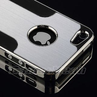   Aluminum Metal Chrome Hard Case Cover+ Screen Protector For iPhone 5