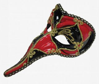red black mask of loki norse god fancy dress time
