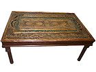 Antique Furniture India Teak Wood Floral Carved Coffee Table