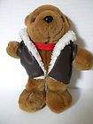   BUSH PILOT Bear Plush Stuffed Aviator Teddy Brown Jacket Scarf 9 EUC