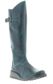 Fly London Boots Genuine Mol Womens Boot Petrol Sizes UK 4   8