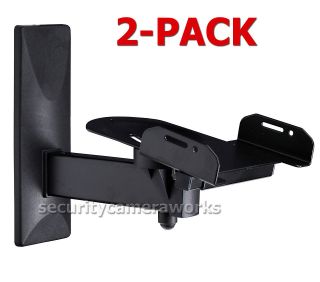 Pair of Surround Sound Large Bookshelf Speaker Wall Mount Side Clamp 