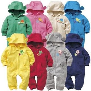 NWT infant toddler girl & boy hoodie one piece jumpsuit romper PICK