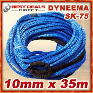   Winch Rope Sk75 Synthetic Cable 10mm x 35m 4WD Recovery Offroad Warn