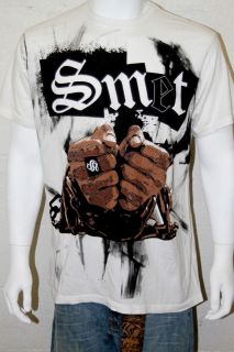 New With Tags Smet By Christian Audigier Men White Prison Break T 