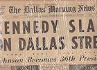 November 23 1963 Dallas Morning News KENNEDY SLAIN