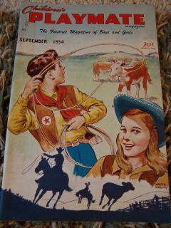 Vintage Sep 1952 Childrens Play Mate magazine paper doll Fern Bisel 