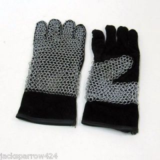   GUANTLETS GLOVES 13 ~ MEDIEVAL COSTUME ~ MEDIEVAL LEATHER CHAINMAIL