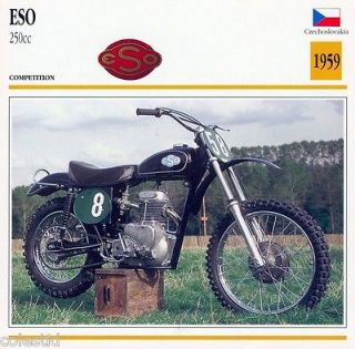 1959 eso 250cc motorcycle collector card from canada time left